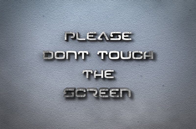 Text on Metal Surface — Gray, Neutral