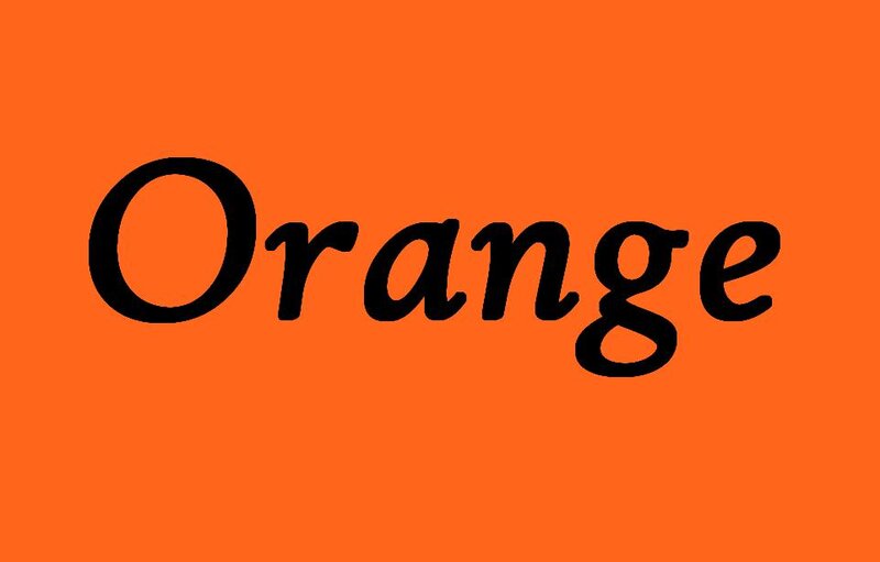 Text on Orange Background — Plain