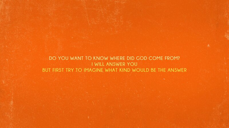Text on Orange Background — Thoughtful, Minimalist