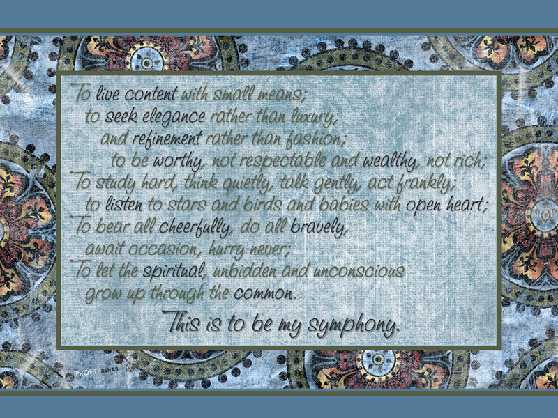 Text on Patterned Background — Blue