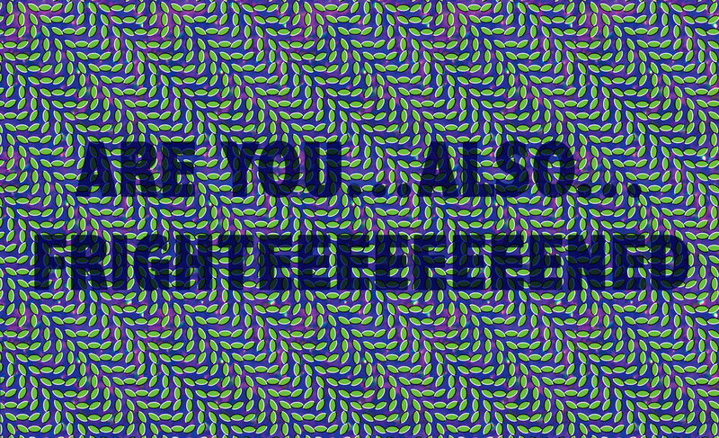 Text on Patterned Background — Green, Hypnotic