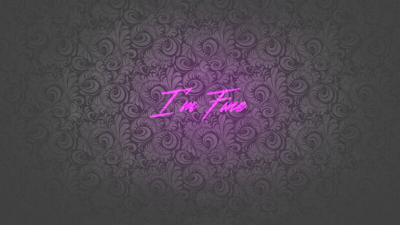 Text on Patterned Background — Purple, Calm