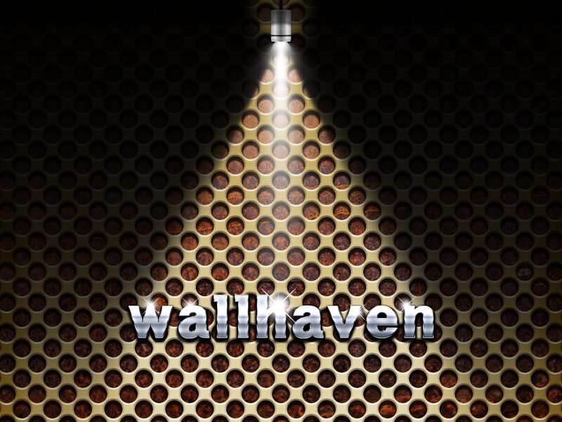 Text on Perforated Metal — Black, Dramatic