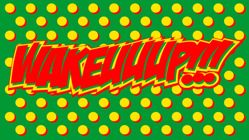 Text on Polka-dot Background — Green