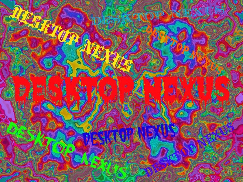 Text on Psychedelic Background — Red