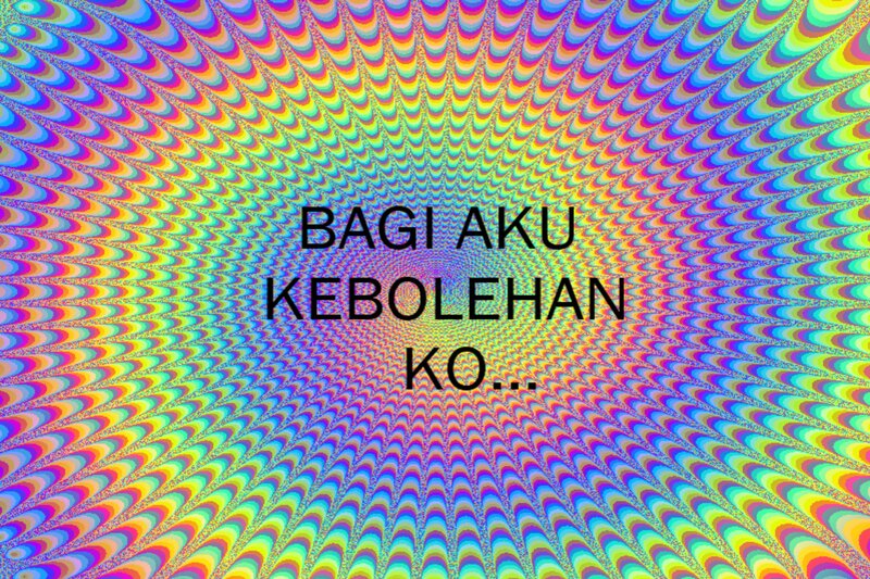 Text on Psychedelic Background