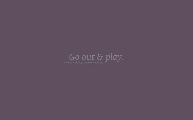 text on purple background
