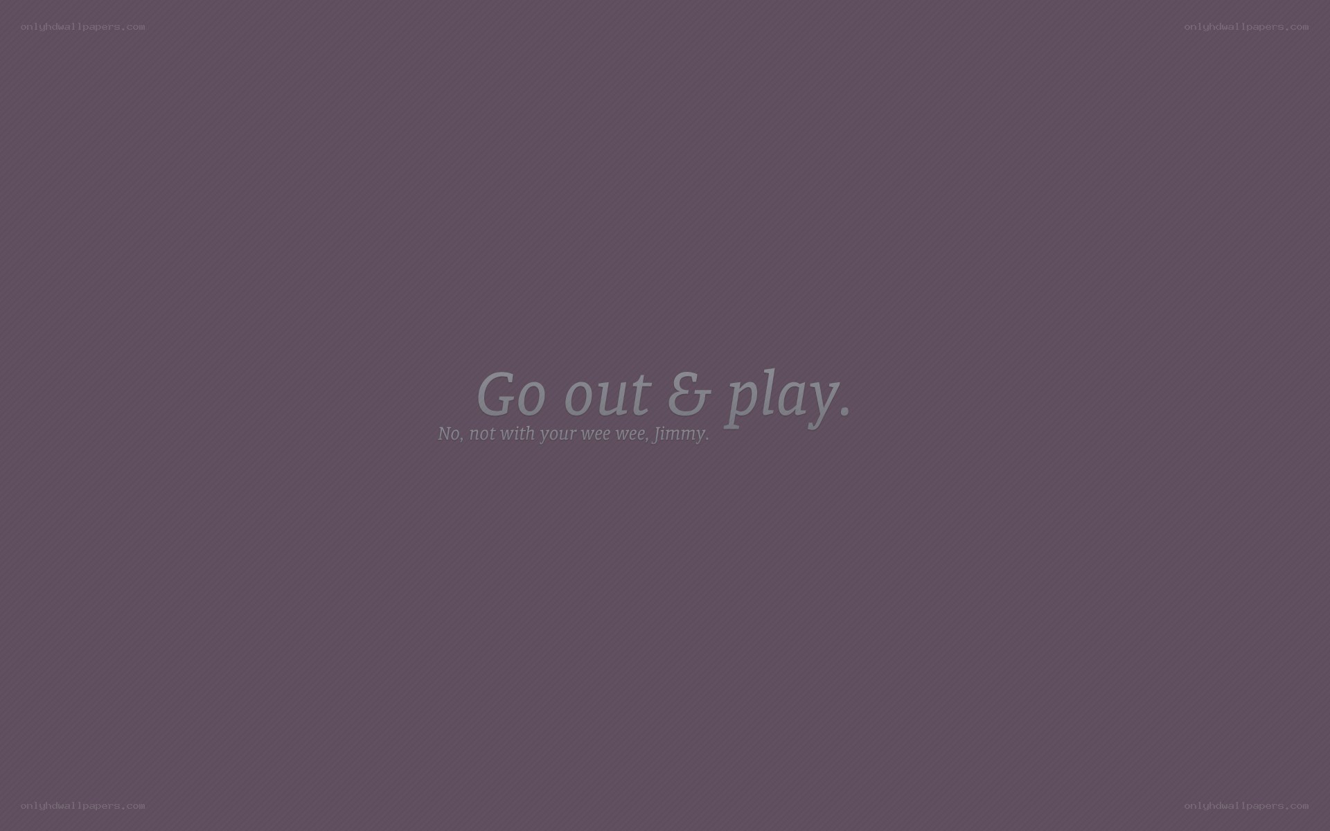 text on purple background