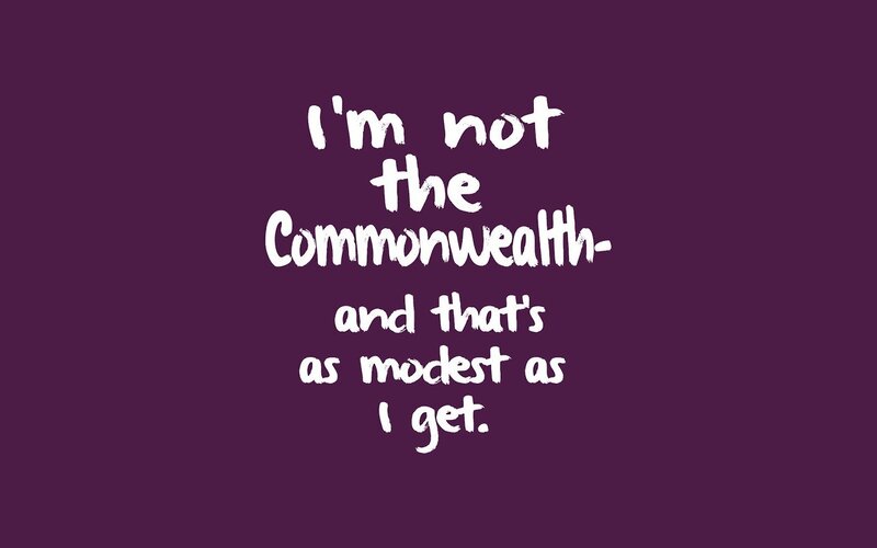 text on purple background