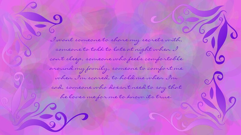 Text on Purple Background — Calm, Illustration