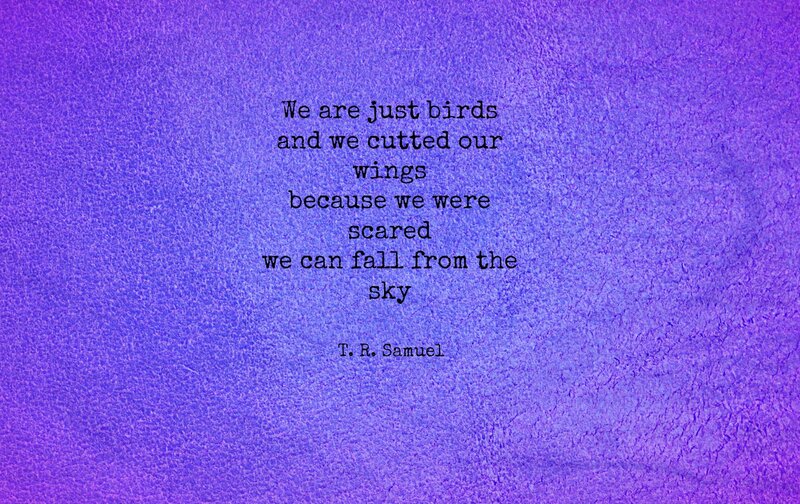 Text on Purple Background — Contemplative, Minimalist