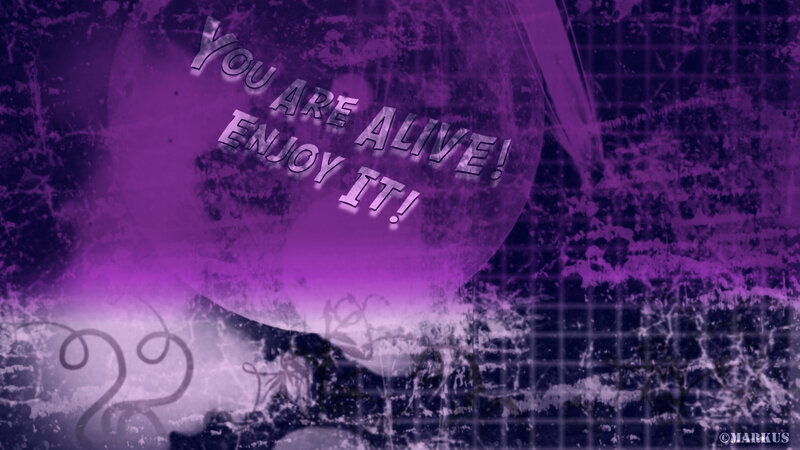 Text on Purple Background — Dark, Digital Art