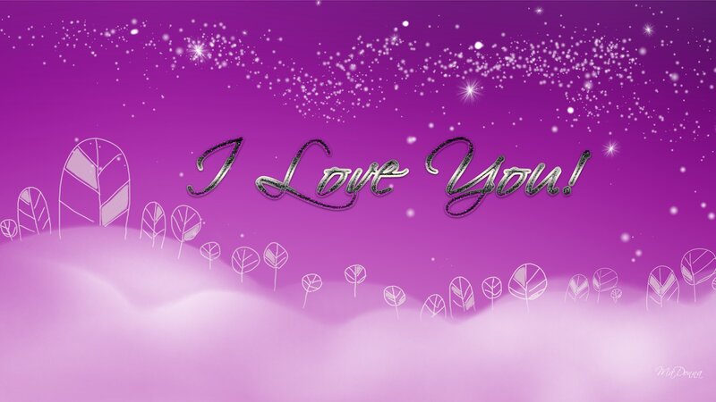 Text on Purple Background — Romantic