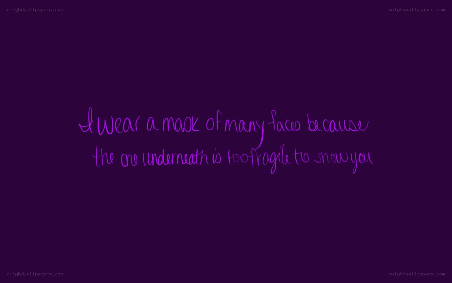 text on purple background