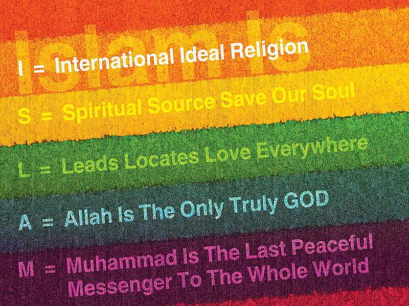 Text on Rainbow Stripes