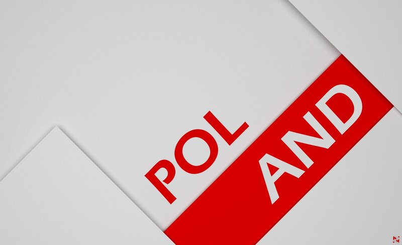 Text on Red and White Panels