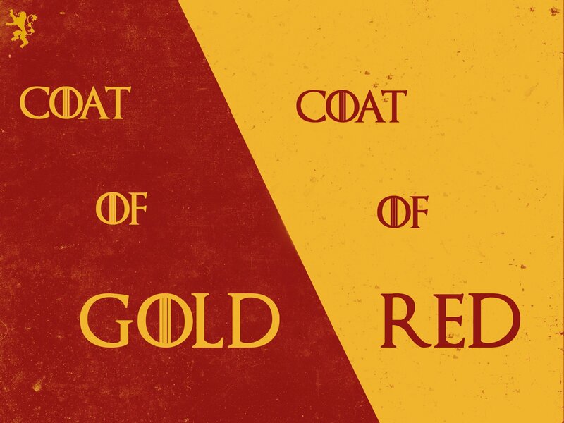 Text on Red and Yellow Background