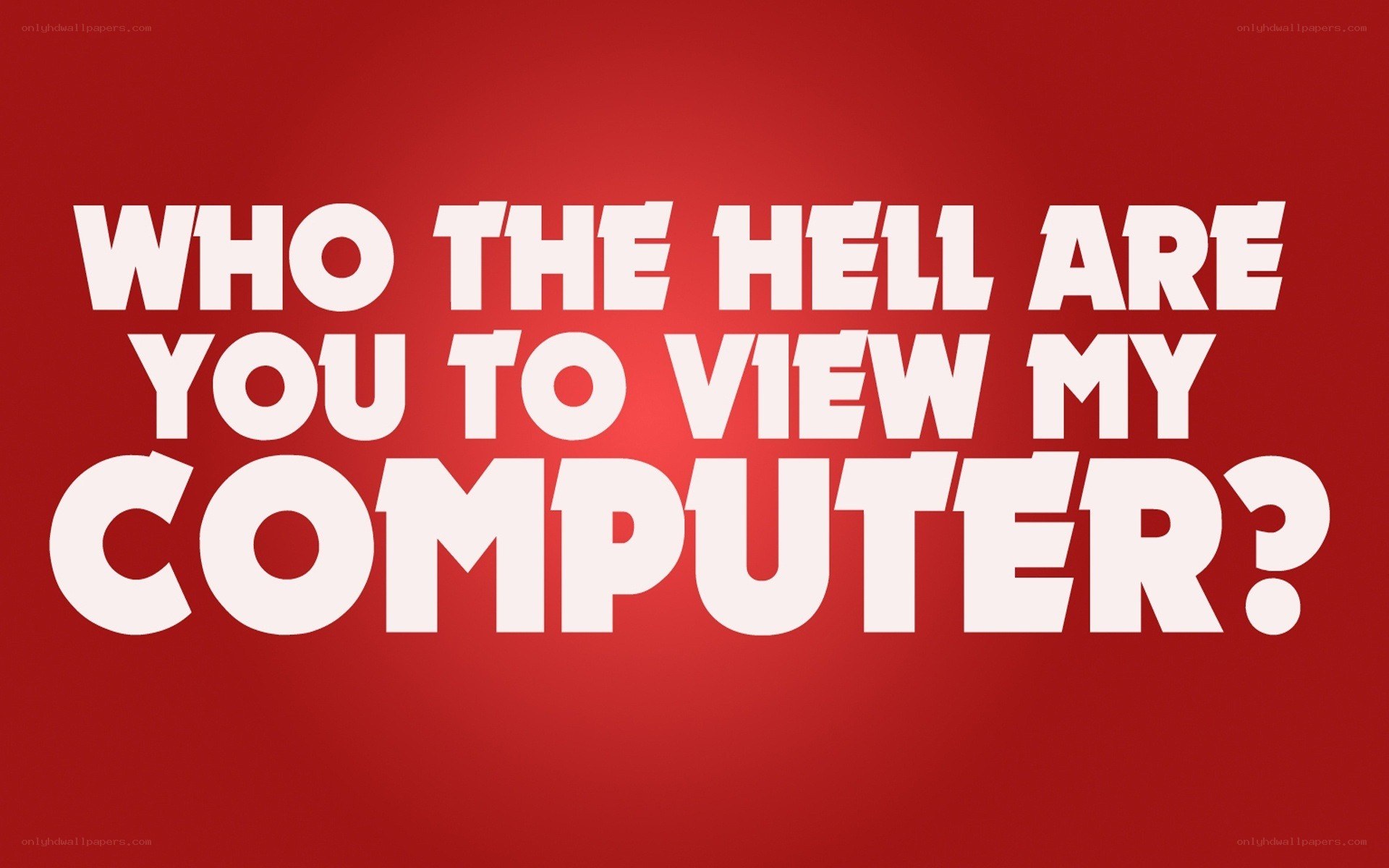 text on red background