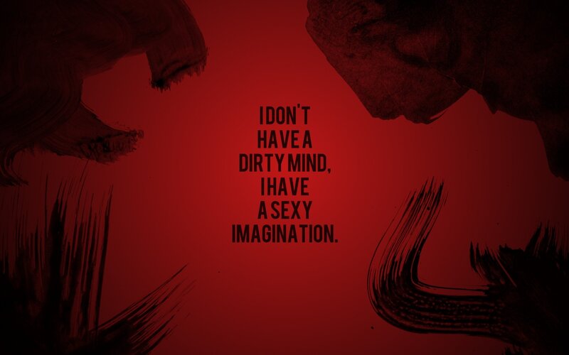 text on red background