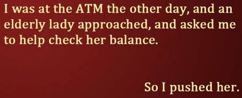 Text on Red Background — Dark Humor