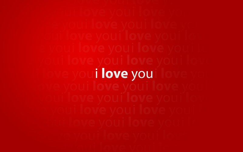Text on Red Background — Romantic, Digital Art