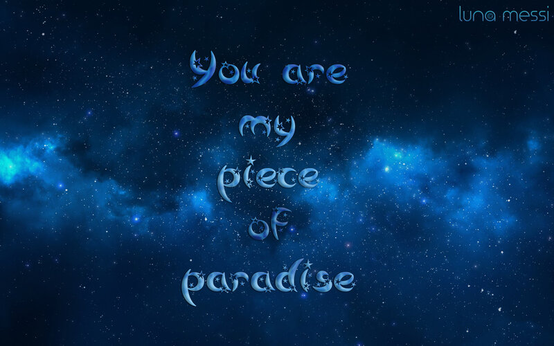 Text on Space Background — Blue