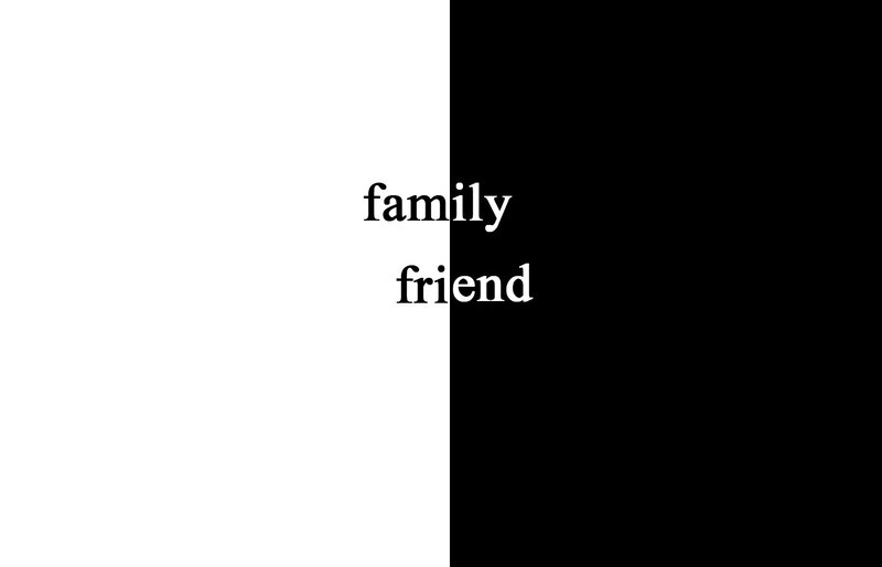 Text on Split Background — Black
