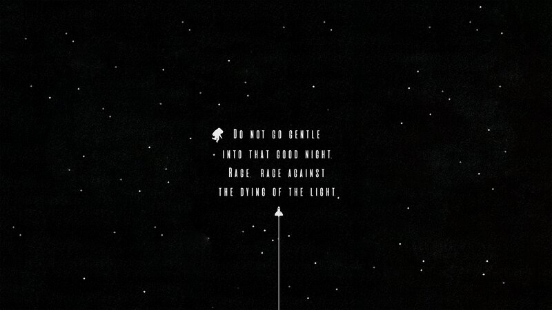 Text on Starry Background — Black, Dramatic, Night