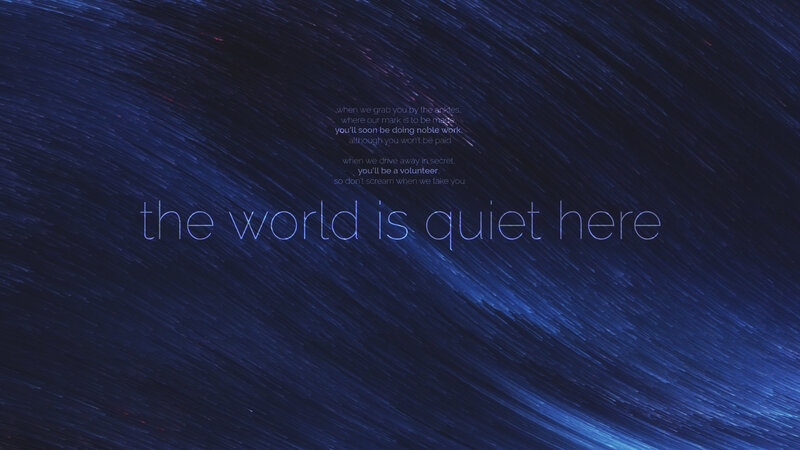 Text on Starry Sky — Blue