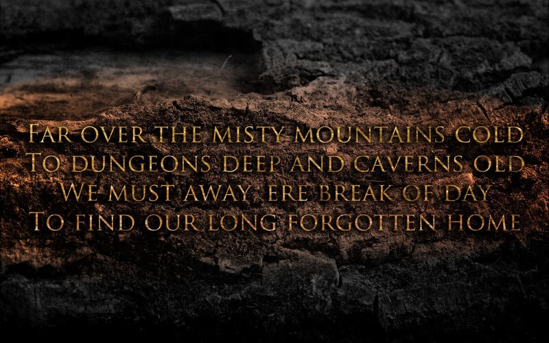 Text on Stone Surface — Black