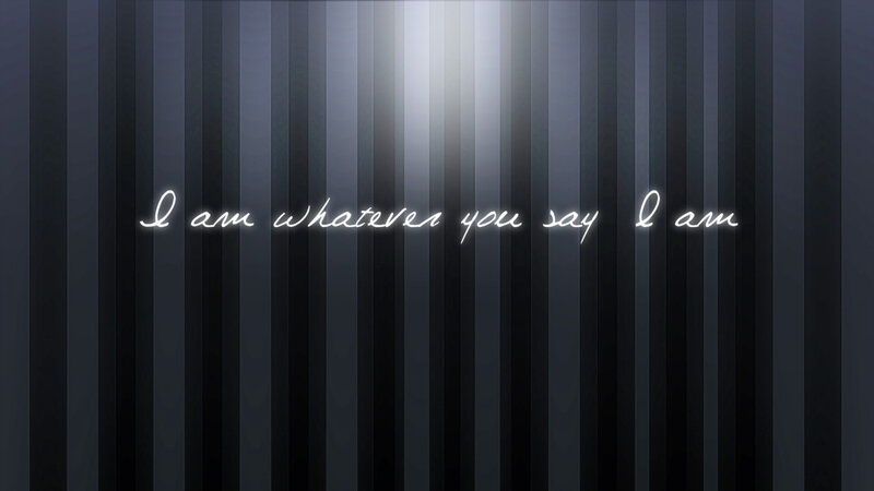 text on striped background