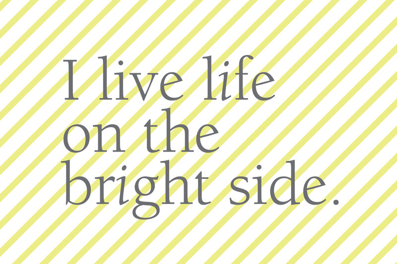 Text on Striped Background — Yellow, Positive