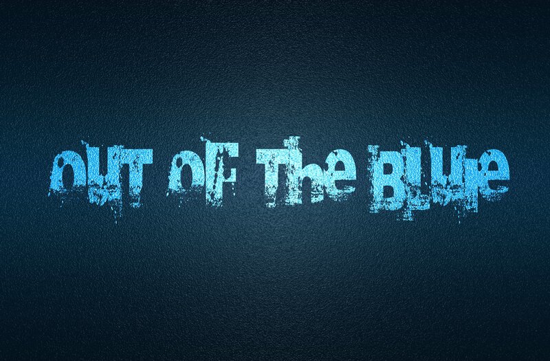 Text on Textured Surface — Blue, Dark