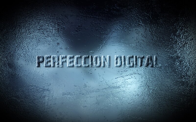 Text on Textured Surface — Blue, Dramatic