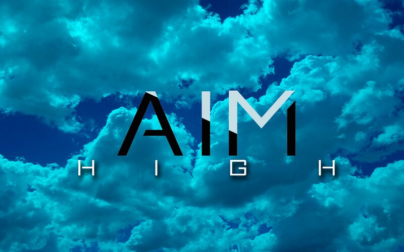 Text over Cloudy Sky — Blue, Dramatic, Digital Art