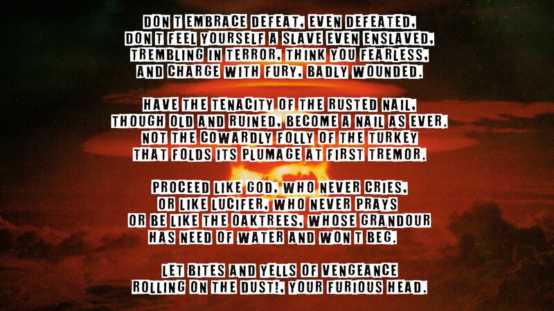 Text over Explosion