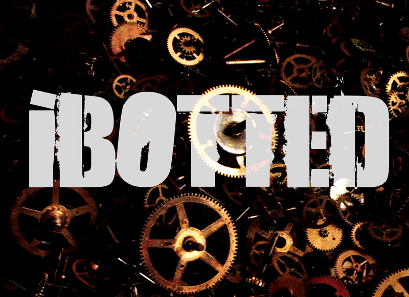 text over gears background