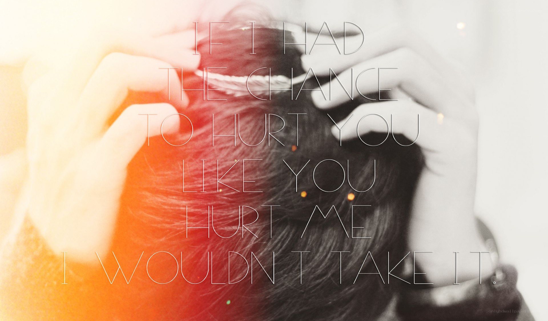 text over hair photo