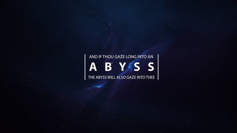 Text over Nebula — Blue, Dramatic