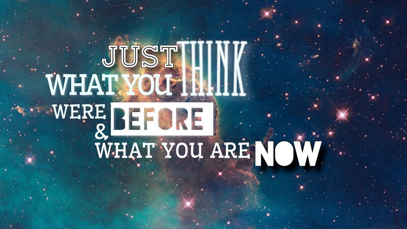 Text over Nebula — Blue, Inspirational