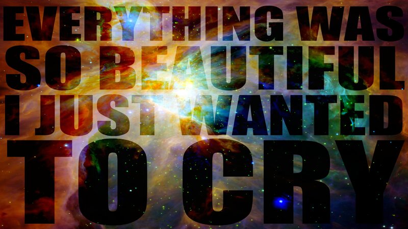 Text over Nebula