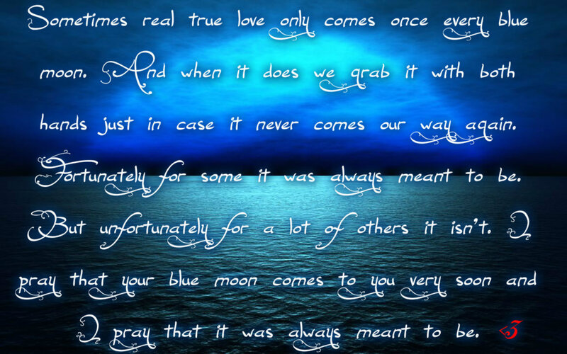 Text over Ocean Scene — Blue