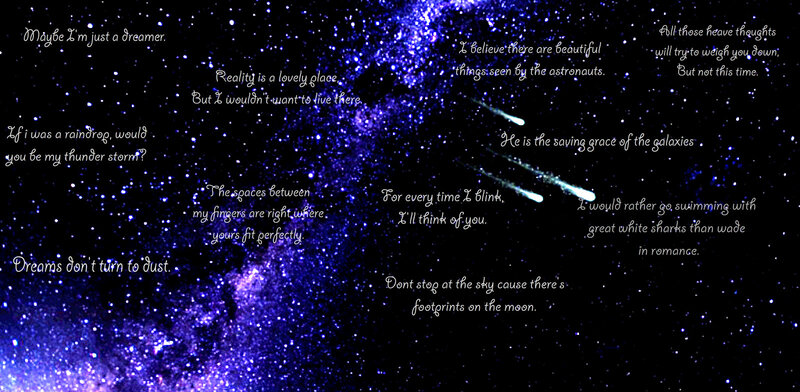 Text over Starry Sky