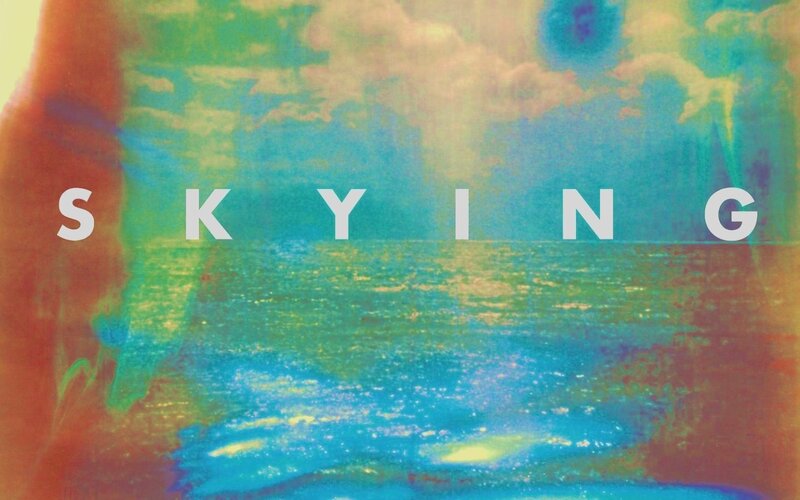 Text over Water Scene — Blue