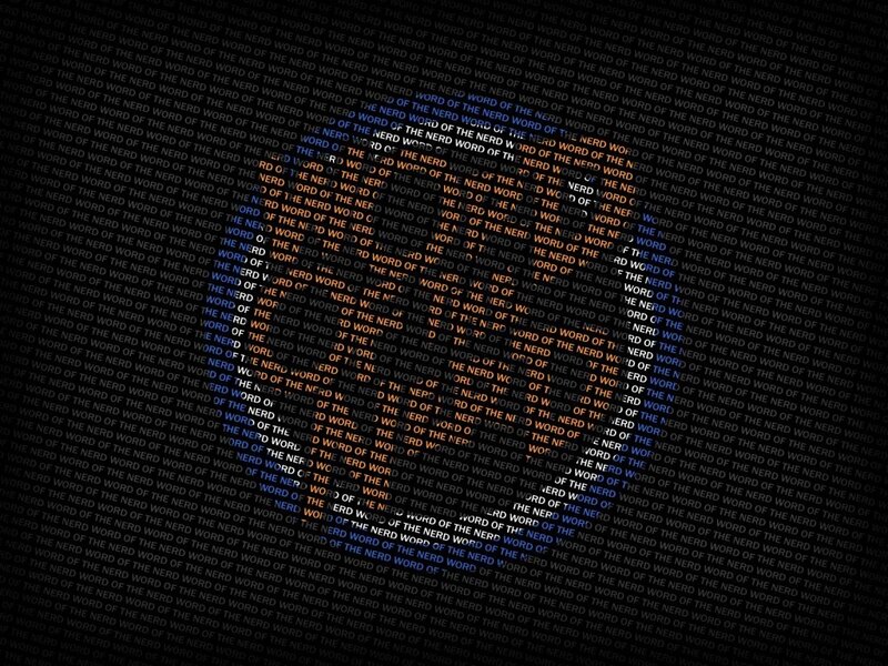 text pattern on dark background