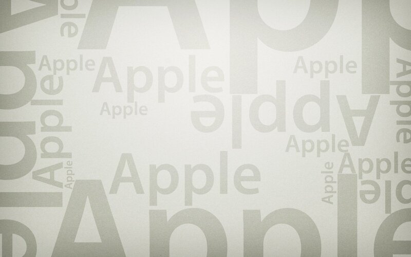 Text Pattern with Apple Logo