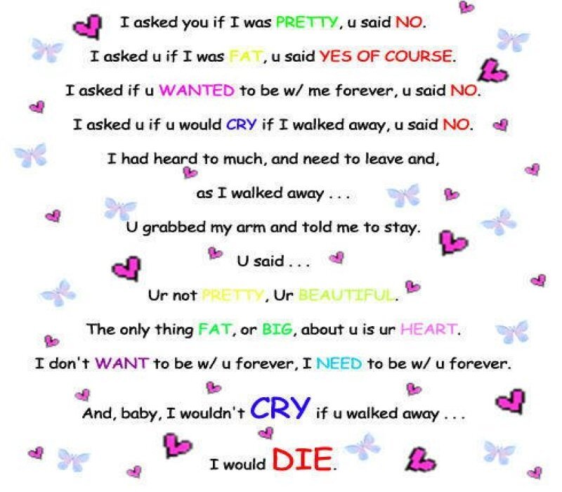 Text Poem with Hearts