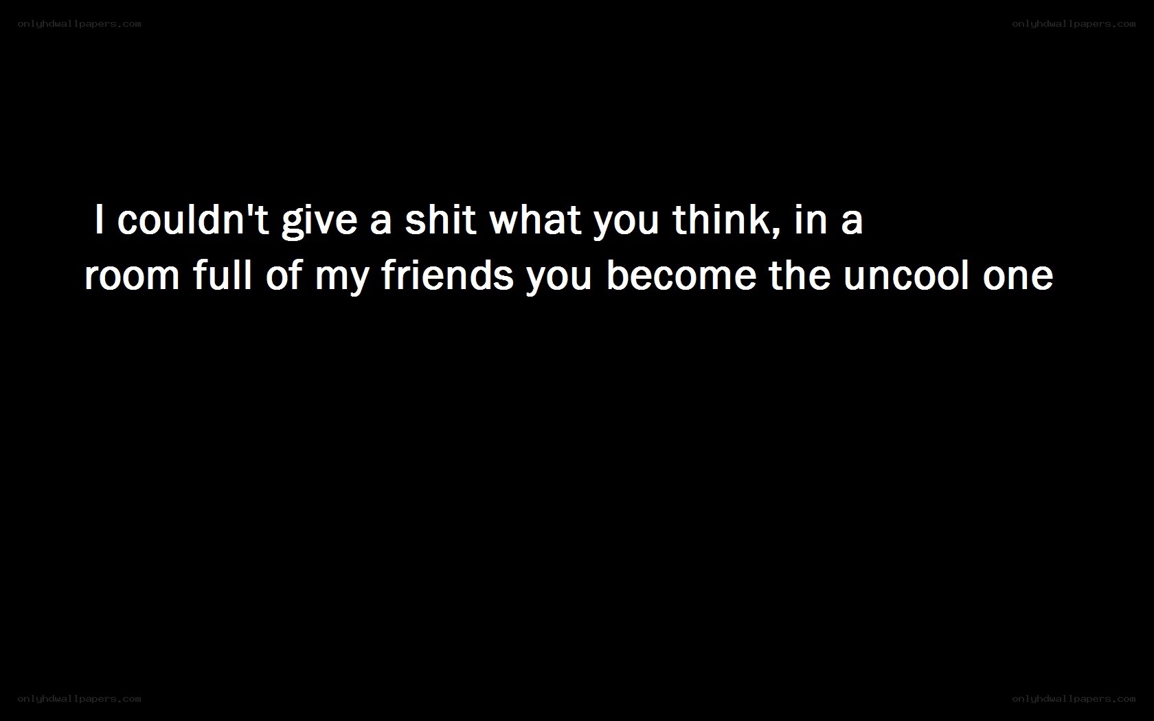 text quote on black background