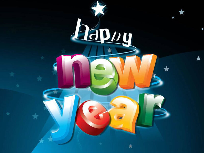 Text Reading Happy New Year