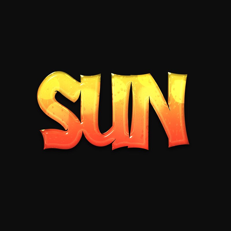 Text Reading Sun